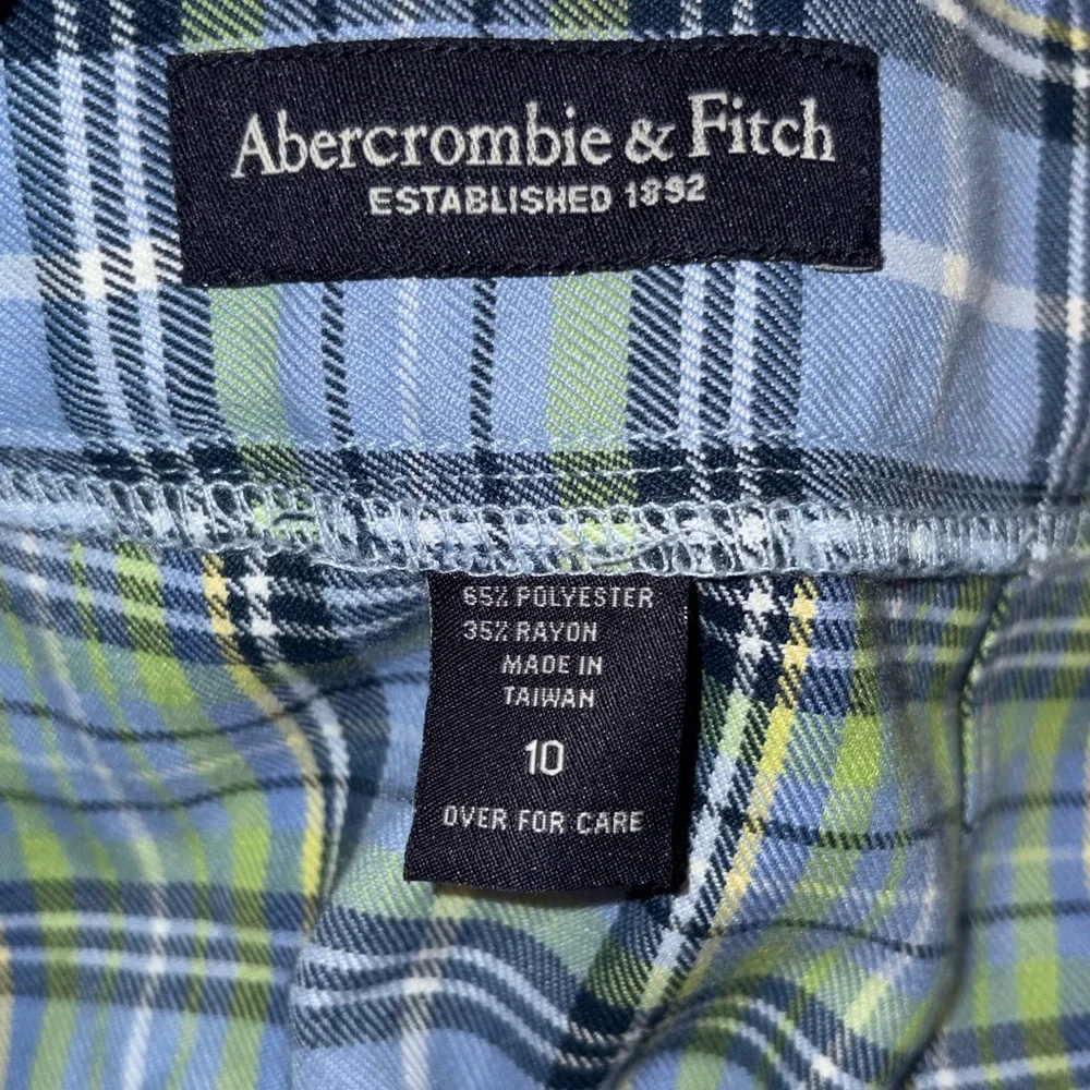 Abercrombie & Fitch Y2K Plaid Pleated Mini Skirt 10 Preppy Schoolgirl Clueless